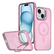 For iPhone 15 Plus Metal Invisible Camera Holder MagSafe Magnetic Phone Case(Pink) - iPhone 15 Plus Cases by PMC TechLife | Online Shopping South Africa | PMC TechLife