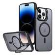 For iPhone 14 Pro Metal Invisible Camera Holder MagSafe Magnetic Phone Case(Black) - iPhone 14 Pro Cases by PMC TechLife | Online Shopping South Africa | PMC TechLife | Buy Now Pay Later Mobicred