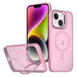 For iPhone 14 Plus Metal Invisible Camera Holder MagSafe Magnetic Phone Case(Pink) - iPhone 14 Plus Cases by PMC TechLife | Online Shopping South Africa | PMC TechLife