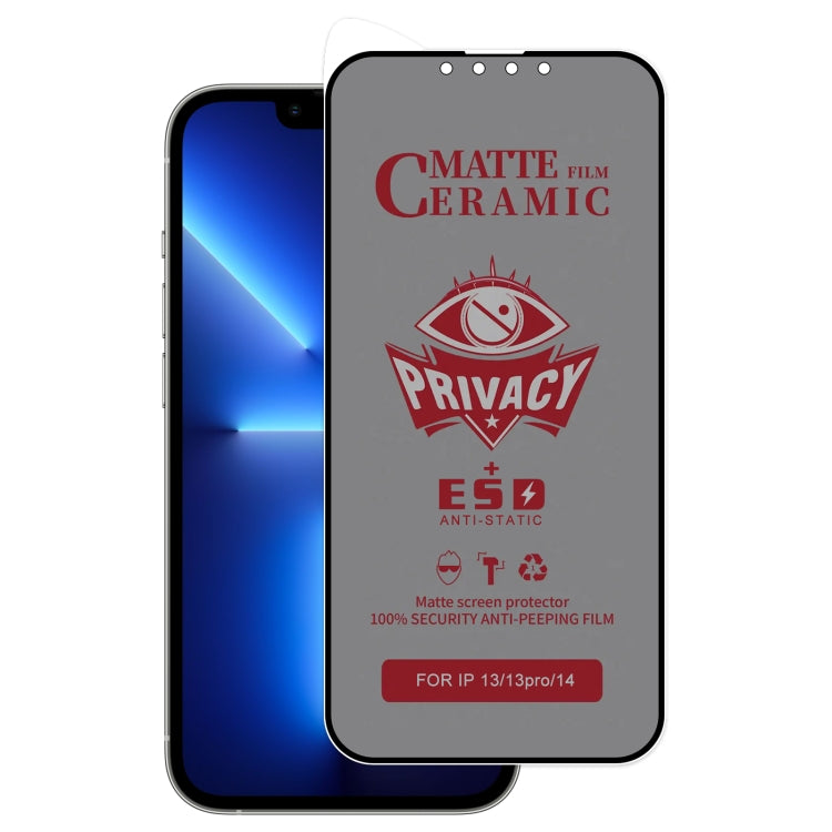 For iPhone 16e / 14 / 13 Pro / 13 Full Coverage Frosted Privacy Ceramic Film