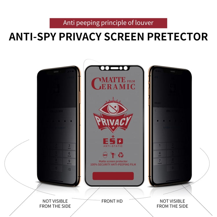 For iPhone 16 Pro Full Coverage Frosted Privacy Ceramic Film