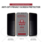 For iPhone 16 Pro Full Coverage Frosted Privacy Ceramic Film