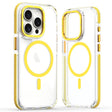 For iPhone 13 Pro Dual-Color Clear Acrylic Hybrid TPU MagSafe Phone Case(Yellow) - iPhone 13 Pro Cases by PMC TechLife | Online Shopping South Africa | PMC TechLife