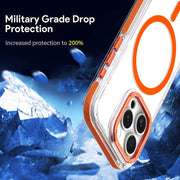 For iPhone 15 Pro Dual-Color Clear Acrylic Hybrid TPU MagSafe Phone Case(Grey)