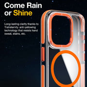 For iPhone 11 Pro Max Dual-Color Clear Acrylic Hybrid TPU MagSafe Phone Case(Blue)