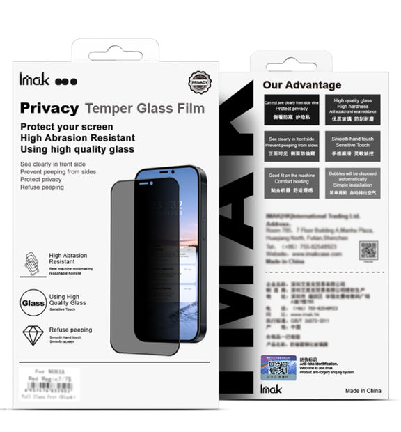 For Xiaomi 14 Pro 5G imak No Edge Version 3D Curved Privacy Full Screen Tempered Glass Film