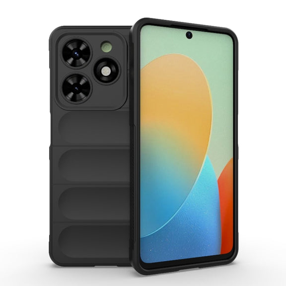 For Tecno Spark Go 2024 / 20C / Pop 8 Magic Shield TPU + Flannel Phone Case(Black)