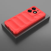 For Tecno Spark Go 2024 / 20C / Pop 8 Magic Shield TPU + Flannel Phone Case(Red)