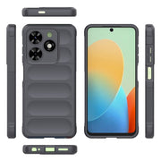 For Tecno Spark Go 2024 / 20C / Pop 8 Magic Shield TPU + Flannel Phone Case(Dark Grey)