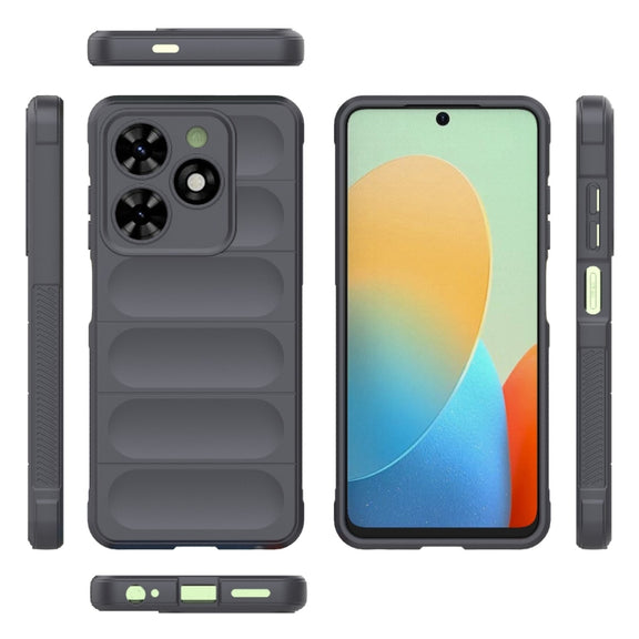For Tecno Spark Go 2024 / 20C / Pop 8 Magic Shield TPU + Flannel Phone Case(Dark Grey)