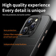 For iPhone 15 Pro Max Kevlar Fiber Shockproof MagSafe Phone Case(Black)