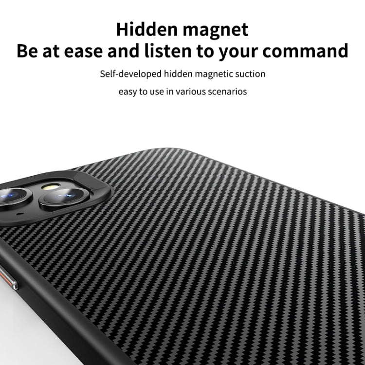 For iPhone 15 Plus MagSafe Kevlar Fiber Shockproof Phone Case(Black)