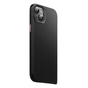 For iPhone 14 Plus Kevlar Fiber Shockproof MagSafe Phone Case(Black)