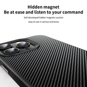 For iPhone 14 Pro Kevlar Fiber Shockproof MagSafe Phone Case(Black)