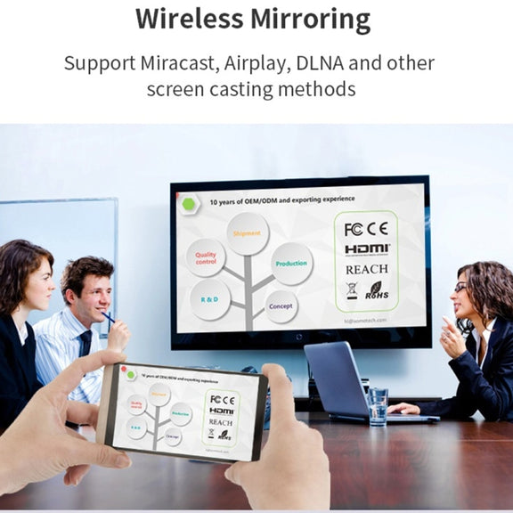 S90 DLP Android 9.0 2GB+32GB 4K Mini WiFi Smart Projector, Power Plug:AU Plug(Black)