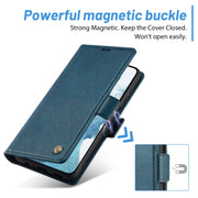 For Samsung Galaxy S24 LC.IMEEKE Skin-friendly Card Slots Leather Phone Case(Blue)