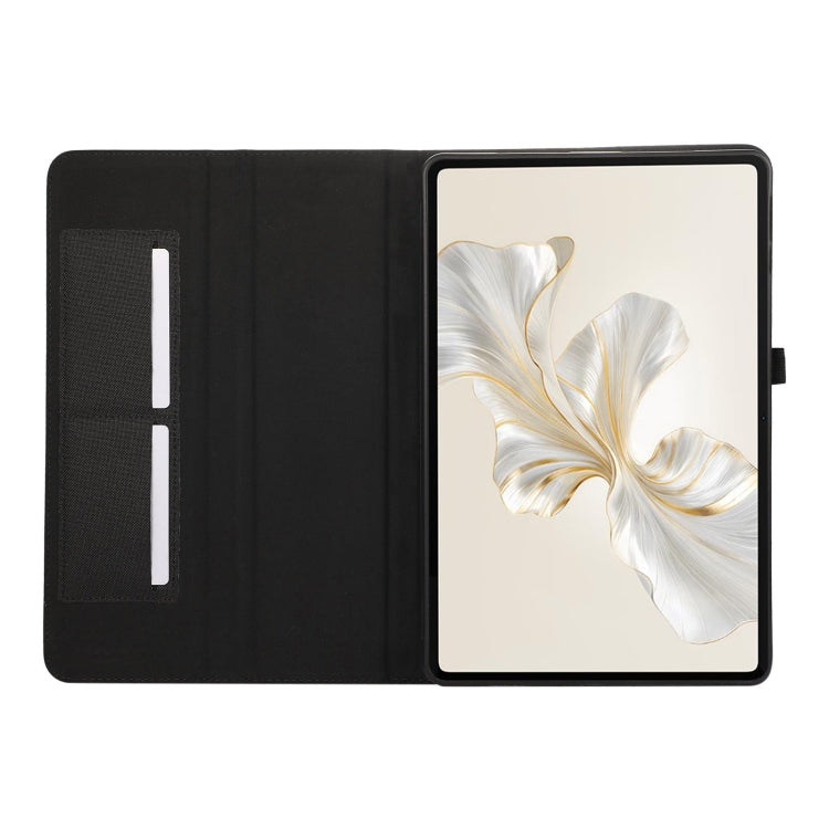 For Honor Pad 9 Fabric Texture Horizontal Flip Leather Tablet Case(Black)
