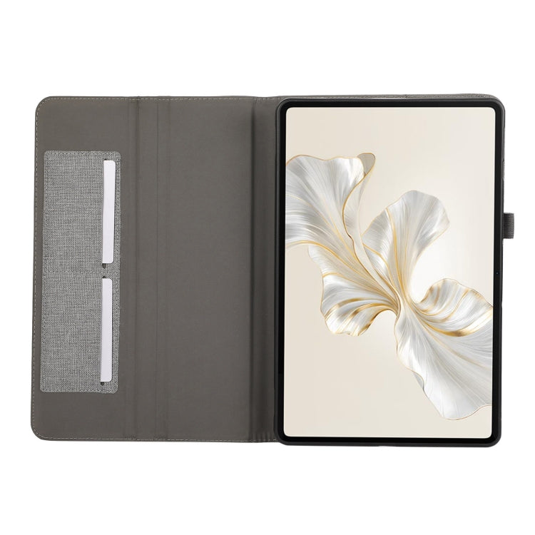 For Honor Pad 9 Fabric Texture Horizontal Flip Leather Tablet Case(Gray)