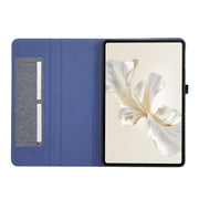For Honor Pad 9 Fabric Texture Horizontal Flip Leather Tablet Case(Blue)