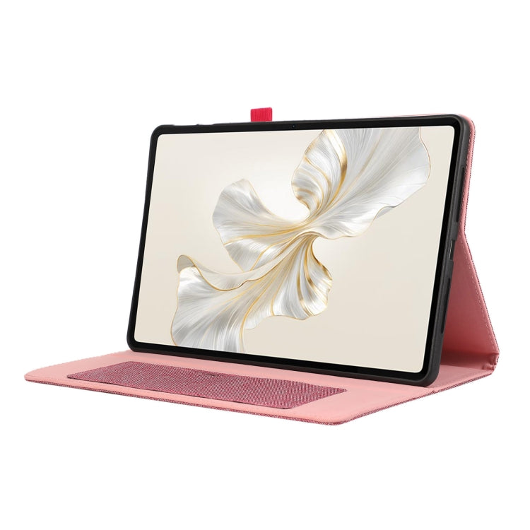 For Honor Pad 9 Fabric Texture Horizontal Flip Leather Tablet Case(Wine Red)