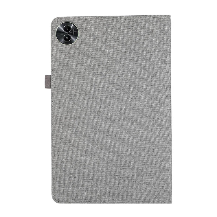 For Honor MagicPad 2 12.3 Fabric Texture Horizontal Flip Leather Tablet Case(Gray)