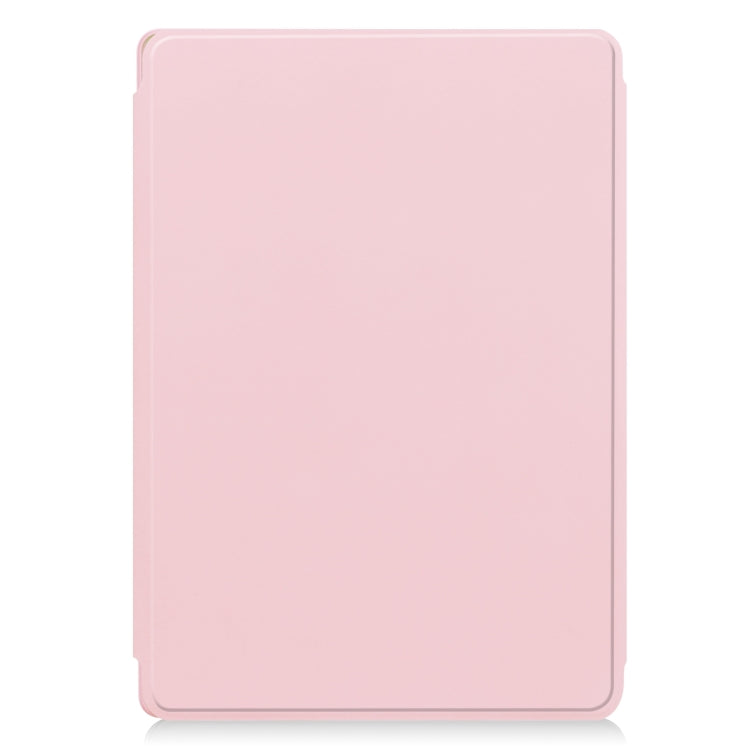 For Lenovo Tab M11/Xiaoxin Pad 11 2024 360 Rotation Transparent Smart Leather Case(Pink)