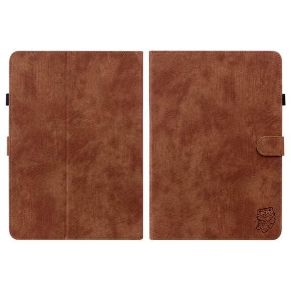 For Amazon Kindle Paperwhite 5  2023 2024 Tiger Pattern Flip Leather Tablet Case(Brown)