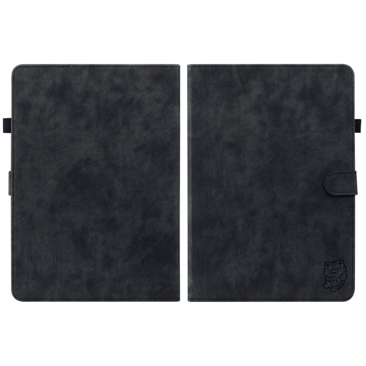 For Amazon Kindle Paperwhite 5 2024 Tiger Pattern Flip Leather Tablet Case(Black)