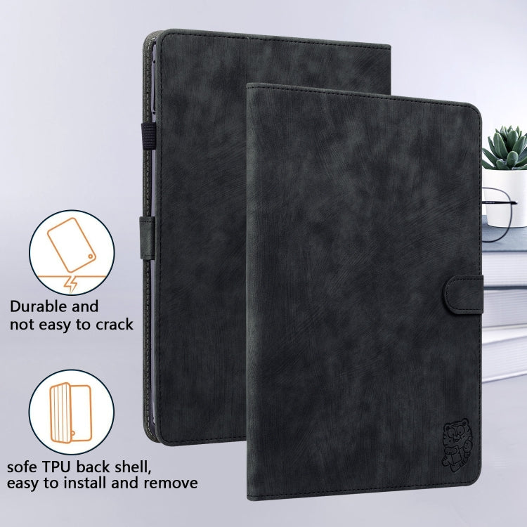 For Amazon Kindle Paperwhite 5 2024 Tiger Pattern Flip Leather Tablet Case(Black)