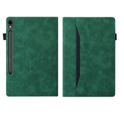 For Samsung Galaxy Tab S11 /  S10 /S9 Splicing Shockproof Smart Leather Tablet Case(Green)