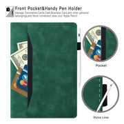 For Samsung Galaxy Tab S11 /  S10 /S9 Splicing Shockproof Smart Leather Tablet Case(Green)