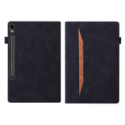 For Samsung Galaxy Tab S9 / S8 / S7 Splicing Shockproof Smart Leather Tablet Case(Black)
