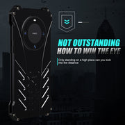 For Huawei Mate 60 Pro R-JUST Batman Metal Mobile Phone Protective Case(Black)