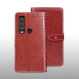 For CAT S75 idewei Crocodile Texture Leather Phone Case(Red) - More Brand by idewei | Online Shopping South Africa | PMC TechLife | Buy Now Pay Later Mobicred