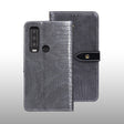 For CAT S75 idewei Crocodile Texture Leather Phone Case(Grey) - More Brand by idewei | Online Shopping South Africa | PMC TechLife | Buy Now Pay Later Mobicred