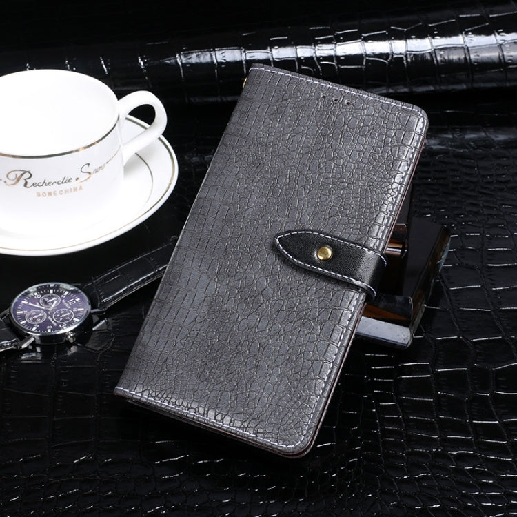 For CAT S75 idewei Crocodile Texture Leather Phone Case(Grey)