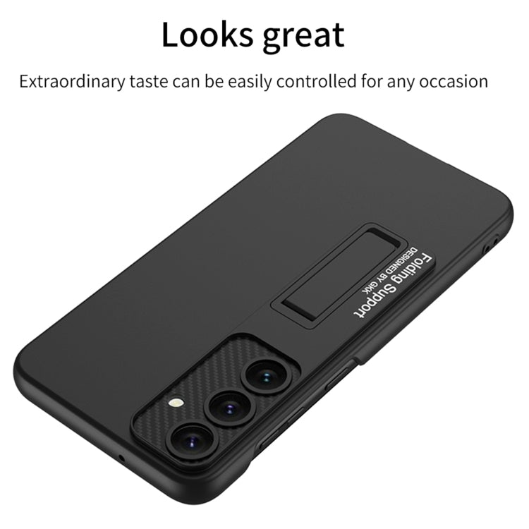 For Samsung Galaxy S24+ 5G GKK Ultra-thin Shockproof Phone Case with Holder(Forest Green)