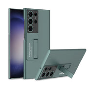 For Samsung Galaxy S24 Ultra 5G GKK Ultra-thin Shockproof Phone Case with Holder(Forest Green)