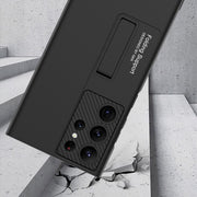 For Samsung Galaxy S24 Ultra 5G GKK Ultra-thin Shockproof Phone Case with Holder(Black)