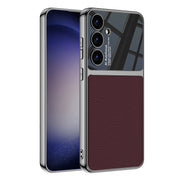 For Samsung Galaxy S24+ 5G GKK Plating TPU + Leather Full Coverage Phone Case(Red)