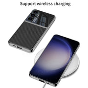 For Samsung Galaxy S24 5G GKK Plating TPU + Leather Full Coverage Phone Case(Black)
