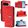 For Google Pixel 9 Pro XL Rhombic Texture Flip Leather Phone Case with Lanyard(Red) - Google Cases by PMC TechLife | Online Shopping South Africa | PMC TechLife | Buy Now Pay Later Mobicred