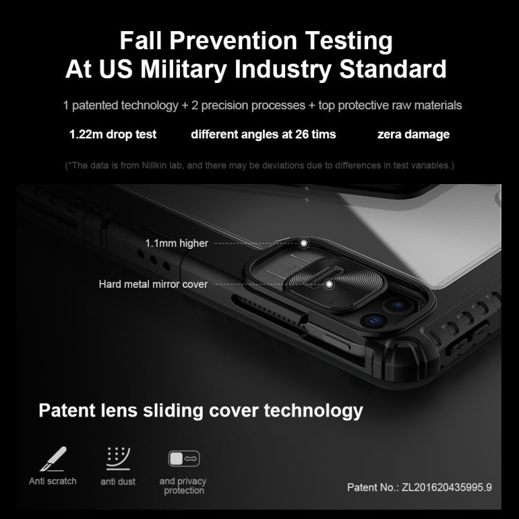 For iPad Pro 13 2024 Nillkin Backlit Version Bumper Link Keyboard Case