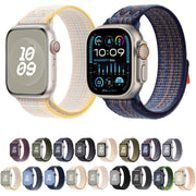 For Apple Watch Series 10 42mm / 9 41mm Loop Nylon Watch Band(Dark Navy)