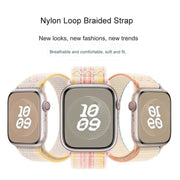 For Apple Watch 38mm Loop Nylon Watch Band(Green Blue)