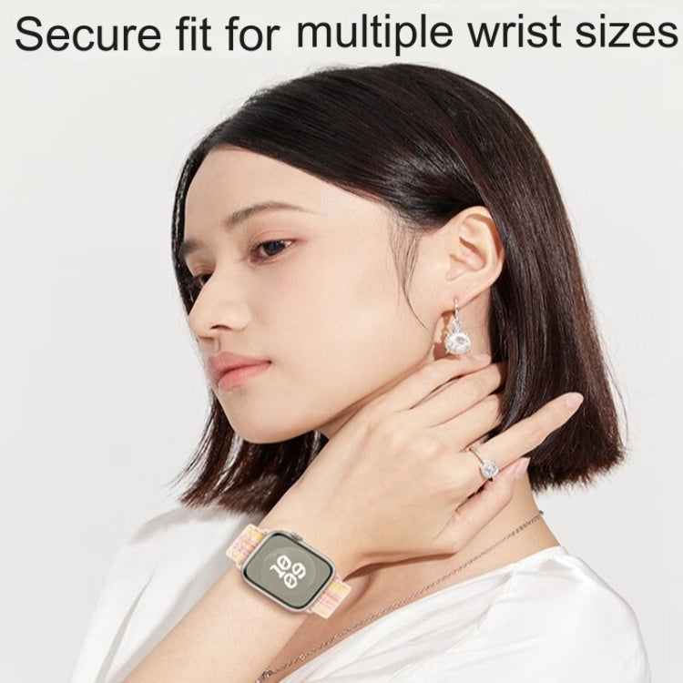 For Apple Watch Series 8 41mm Loop Nylon Watch Band(Midnight)
