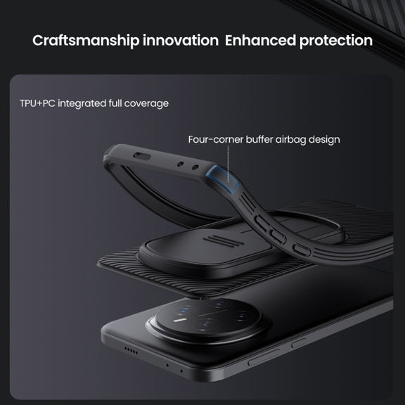For Honor Magic7 Pro NILLKIN Black Mirror Pro Series Camshield PC Phone Case(Black)