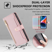 For Itel P55+ 4G Sheep Texture Cross-body Zipper Wallet Leather Phone Case(Pink)