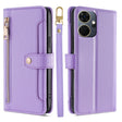 For Itel P55+ 4G Sheep Texture Cross-body Zipper Wallet Leather Phone Case(Purple) - More Brand by PMC TechLife | Online Shopping South Africa | PMC TechLife | Buy Now Pay Later Mobicred