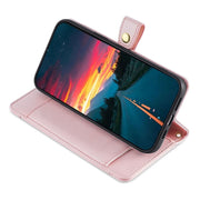 For Itel A50 4G Sheep Texture Cross-body Zipper Wallet Leather Phone Case(Pink)